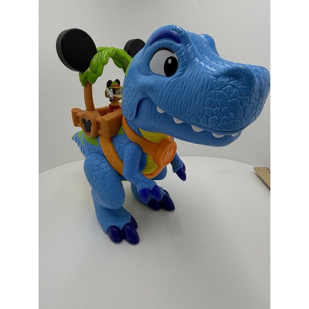 Disney Jr Mickey Mouse Dinosaur Talking Roarin Safari- Mickey Mouse Fig - Works!